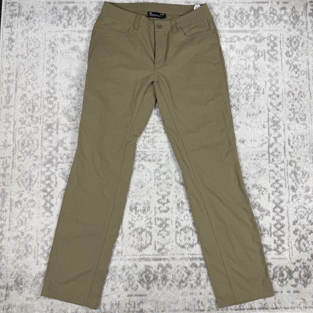 Under Armour Pants Mens Beige Storm Tactical Ripstop Outdoor Work Size 32x34